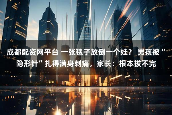 成都配资网平台 一张毯子放倒一个娃? 男孩被“隐形针”扎得满身刺痛,家长:根本拔不完